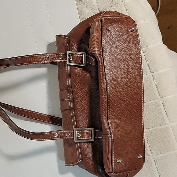 MAXX NEW YORK Satchel Bag Brown Buckle Detail Designer Purse Handbag Designer - Picture 7 of 7